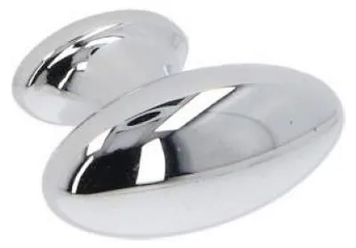 Produktbild von Knopf für Möbel, gefertigt aus Zamak, Durchmesser 37 mm, poliertes Chrom