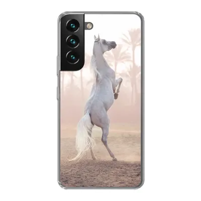 Produktbild von MuchoWow® Handyhülle Schutzhülle Hülle für Samsung Galaxy S22 Pferd - Sand - Palme Silikon Softcase Handy Hülle - Mobiltelefonhülle