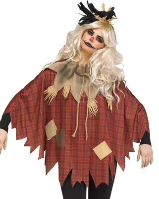 Produktbild von Scary Crow Vogelscheuche Poncho One Size für die Halloween Nacht