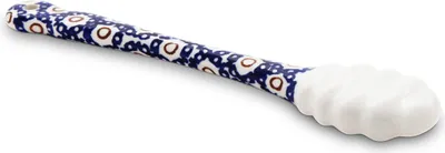 Produktbild von Original Bunzlauer Keramik Honiglöffel mit Wellenstruktur, Länge 17,9 cm, Ø: 3,5 cm, Dekor 4