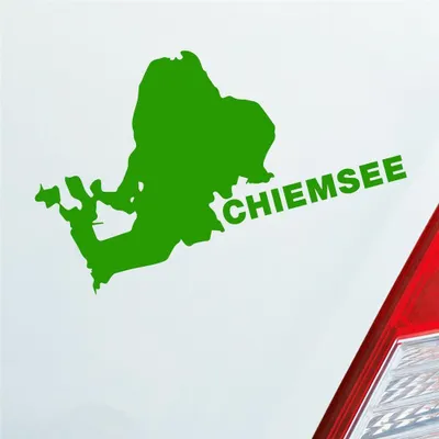Produktbild von Auto Aufkleber Chiemsee See Deutschland Urlaub 10x6 cm Hellgrün Sticker Heckscheibenaufkleber