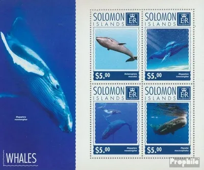 Produktbild von Briefmarken Salomoninseln 2014 Mi 2947-2950 Kleinbogen (kompl. Ausg.) postfrisch Wale