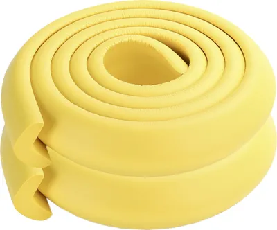 Obrázek produktu pro (Balení 2) 2M zesílený dětský bezpečnostní rohový ochranný polštář ve tvaru L, žlutý
