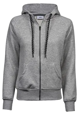 Immagine prodotto di Tee Jays - Felpa con cappuccio "Fashion" con zip integrale per donna LT1517 (L) (grigio melange)