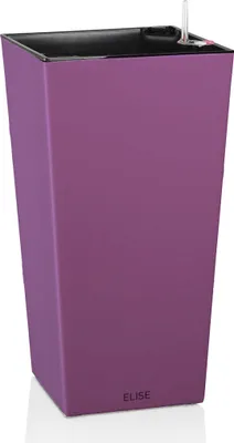 Zdjęcie produktu dla Osłonka na doniczkę ELISE plastikowa fioletowa różowa błyszcząca 15x15x26cm