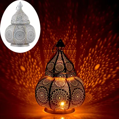 Immagine prodotto di Lampada lanterna dentro un da comodino a vento Luce tavolo appendere 30cm