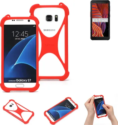 Produktbild von K-S-Trade Handy-Hülle kompatibel mit Samsung Galaxy XCover 5 Schutz-Hülle Bumper Silikon Schutz Hülle Cover Case Silikoncase Silikonbumper TPU