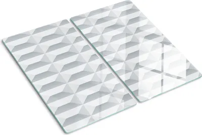 Immagine prodotto di Copertura per piano cottura – Copertura per piano a induzione – Piano di vetro protettivo – 2x30x52 cm – Piani di vetro protettivi per fornelli – Vetro temperato – Motivi geometrici