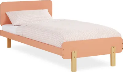 Produktbild von Homestyle4u Holzbett 90x200 Kinderbett mit Lattenrost Rosa Jugendbett Kiefer Massivholz
