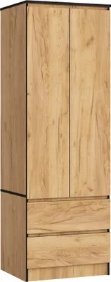 Image de Garde-robe en Chêne Craft avec Portes Coulissantes 60 cm