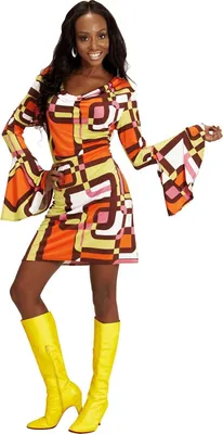 Produktbild von Kleid Groovy 70s Retro Tubes XL