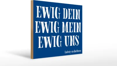 Produktbild von Holzschild Ewig Dein Ewig Mein Ewig Uns, 40 x 30 cm, Holzschilder Spruch