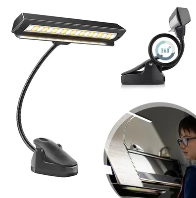 Produktbild von Notenpultleuchte,Augenpflege Klavierlampe Anklemmbare Pultleuchte Notenständer