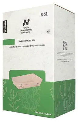 Produktbild von Snacktrays, Pappe "NOTPLA" 3,8 cm x 8,5 cm x 15,5 cm braun