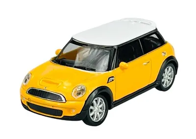 Image de Welly, Mini Cooper S, jaune, modèle réduit en métal, échelle 1:43, neuf dans sa boîte, référence 44010