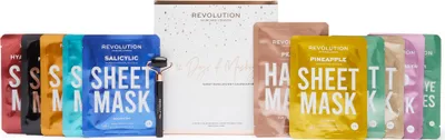 Produktbild von Revolution Skincare London Blattmasken-Adventskalender-Set mit 12 Stück