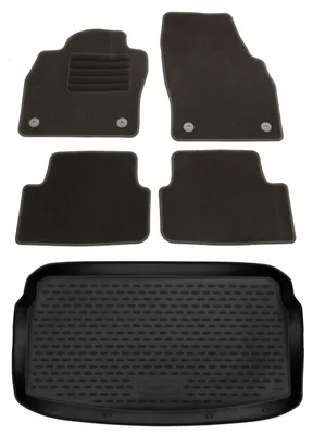 Produktbild von Gummi-Kofferraumwanne + Fußmatten Set für VW Polo 6 2G / AW, Bj. 9/2017-