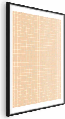 Produktbild von Posterpapier Poster - Lines and Noise - a wavy grid in shades of orange 60x90 cm Muster f-C-10092-ao-a