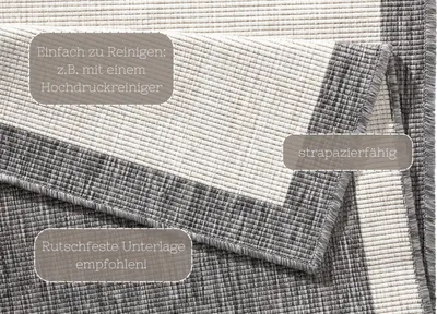 Zdjęcie produktu dla Chodnik 80x250cm, dwustronny, sznurkowy płasko tkany na korytarz-przedpokój