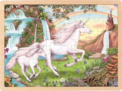 Produktbild von GOKI Holzpuzzle Einhorn 48 Teile