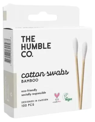 Produktbild von Humble Wattestäbchen Bambus Weiß Spiralförmig