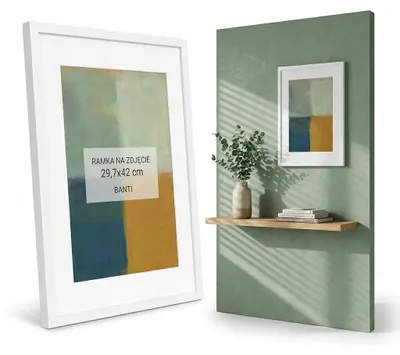 Obrázek produktu pro Bílá nástěnná rámka na fotky 29x42 cm formát A3