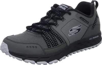 A single Skechers trail shoe is shown against a white background.