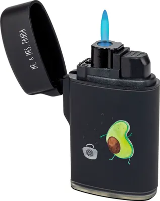 Produktbild von Mr. & Mrs. Panda sturmfeuerzeug Avocado Tanzen - Schwarz - Geschenk, Singen, Gasfeuerzeug, Fröhlich, Feuerzeuge, anzünder, Musik, gas, Feuerzeug, Party
