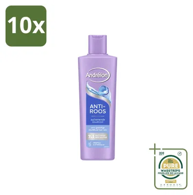 Imagen del producto de 10 champús Andrélon Anti-caspa - 250 ml - Pack ahorro - 10 unidades