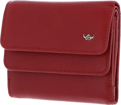 Zdjęcie produktu dla Portfel Golden Head Madrid RFID Protect Billfold Coin Wallet z przednią klapką zapinaną na zatrzask Czerwony czerwony
