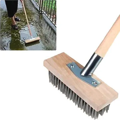 Produktbild von Gartenbesen für verschiedene Reinigungsarbeiten - Drahtbesen mit Stahlborsten (20 cm ohne Griff)