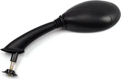 Produktbild von Linker Spiegel HERT Schwarz Oval 147x82mm Rechtsgewinde D 8x1.25 für PIAGGIO