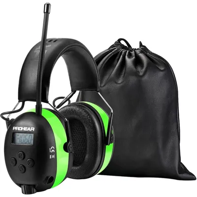Obrázok produktu pre Slúchadlá na ochranu sluchu s rádiom a Bluetooth, SNR 31 dB, NRR 25 dB, zelené