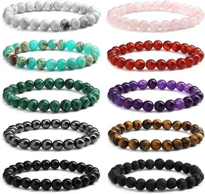 Produktbild von Natürliche Edelstein Armband Set für Damen und Heren