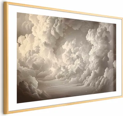 Produktbild von Posterpapier Poster - Whisper of Illuminated Clouds: Soft Light Play in the Sky Theater 30x21 cm Muster b-H-10058-ao-a