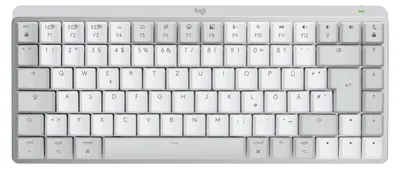 Image de Logitech Master Series MX Mechanical Mini for Mac - Clavier - rétroéclairé - sans fil - Bluetooth LE - QWERTZ - allemand - Commutateur de touches : Tactile Quiet - Pale Gray
