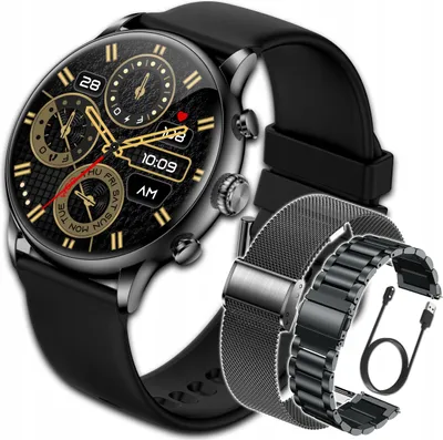 Zdjęcie produktu dla Smartwatch Zegarek Polskie Menu Rozmowy Zdrowie Sport Amoled Smart Watch Pl
