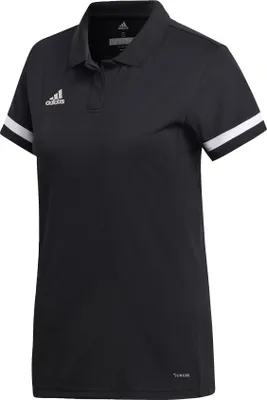 Produktbild von Adidas Team 19 Poloshirt Damen - Weiß / Schwarz | Größe: XS