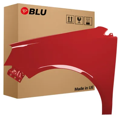 Obrázek produktu pro BLU Blatník náhrada pro Volkswagen Polo 9N3 IV 4 LIFT LA3X Levý Červené SunsetRed | 2005-2009 | Přední | Lakovaný | Připravený k montáži, Obrázek vytvořený pomocí AI