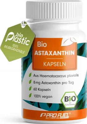 Zdjęcie produktu dla ProFuel Organic Astaxanthin | 60 kapsułek | Premium Algamo® Astaxanthin | wysoka dawka | wegańska