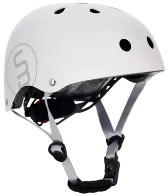 Produktbild von PERFECT FIT S Kinderfahrradhelm 50-54 cm LICHT LED-Lampe Magnetclips weiß
