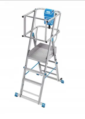 Zdjęcie produktu dla KRAUSE STABILO SkyMatic jezdny podest roboczy z regulowaną wysokością 1x3-5 szczebli 832924 wys. robocza 2,80-3,80 m