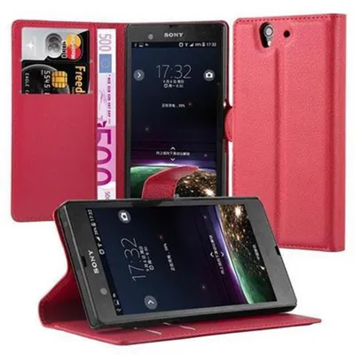 Image de Cadorabo Housse pour Sony Xperia Z Housse de protection rouge Etui pour téléphone portable Case Cover Fermeture magnétique