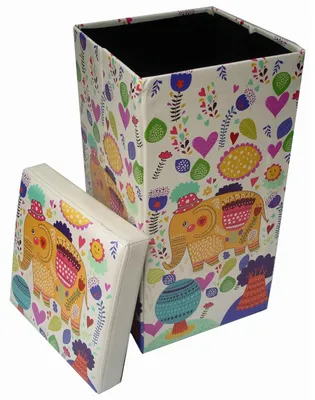 Aufbewahrungsbox mit Deckel, 33x60x33 cm, faltbar, rechteckig