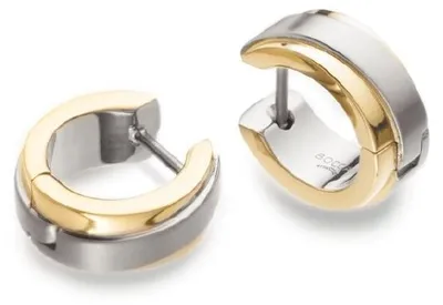 Produktbild von Boccia Damen Creolen 0560-02 Reintitan bicolor mit Goldplattierung