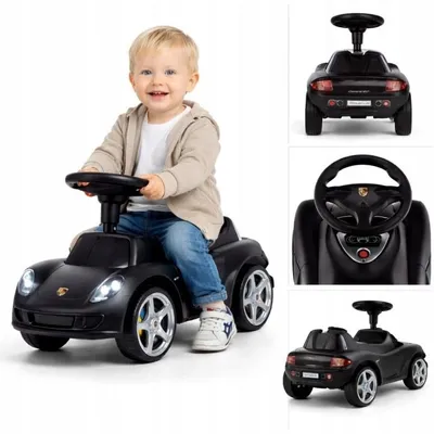 Produktbild von Kinder-Schiebeauto PORSCHE SCHWARZ MUSIKAUTO ZUM SCHIEBEN