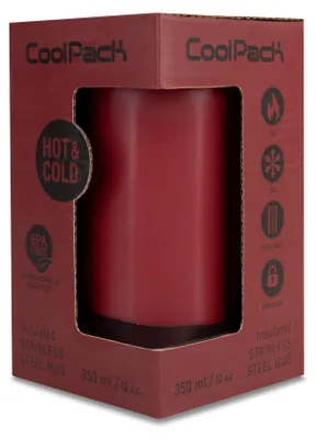 Productafbeelding van Isolatiebeker 350 ml, Coolpack, koffiemok, bordeauxrood