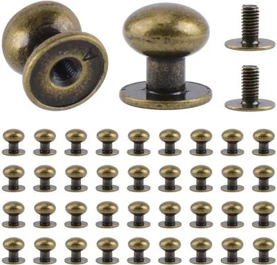 Produktbild von 36 Stück Knöpfe – Mini-Rundknöpfe – Metallknöpfe – Knöpfe für Schränke – Knöpfe für Kleidung – Rostbeständige Legierung – Möbelknöpfe