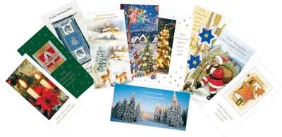 Produktbild von Kopie von Weihnachtskarten - Mehrfachpackung - 5 Karten/ 5 Umschläge – Format 11,0 x 17 cm im Topper #1