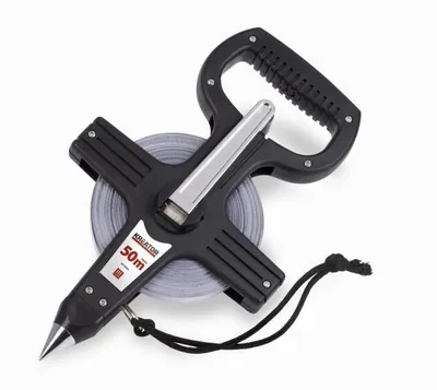 Zdjęcie produktu dla Taśma miernicza zwijana 50m taśma stalowa ergonomiczny uchwyt taśma miernicza 50m ergonomiczny uchwyt - taśma miernicza 50m